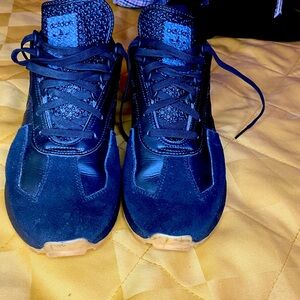 Adidas Mens Black RETROPY E5 HR1422 Lace Up Athletic Running Shoes Size US 11